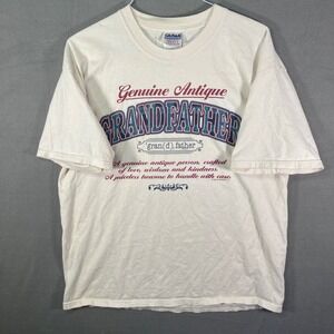 Gildan XL Grandfather Genuine Antique Heavy Cotton Beige‎ T-Shirt Men's